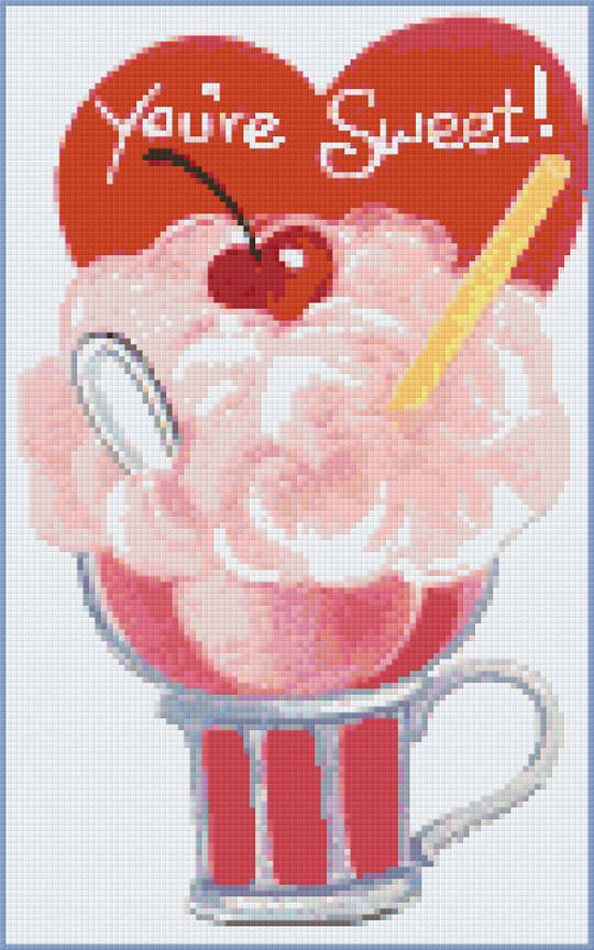 Icecream Sundae Eight [8] Baseplate PixelHobby Mini-mosaic Art Kit